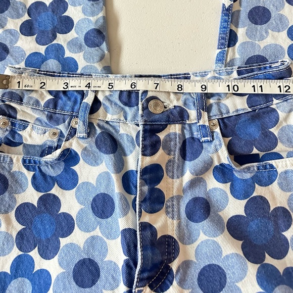 ZARA Straight leg Floral Print Jeans Size 2 - Picture 5 of 13